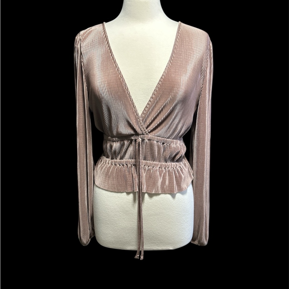 Zara Nude Wrap Top